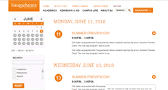Desktop Screenshot of events.susqu.edu